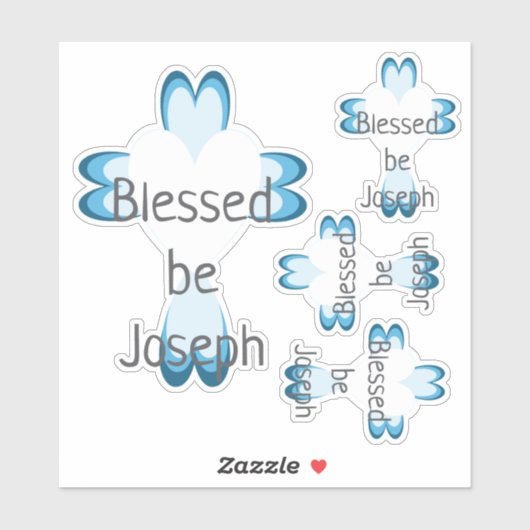 Blauwe doopstickers voor jongens sticker (Vel)
