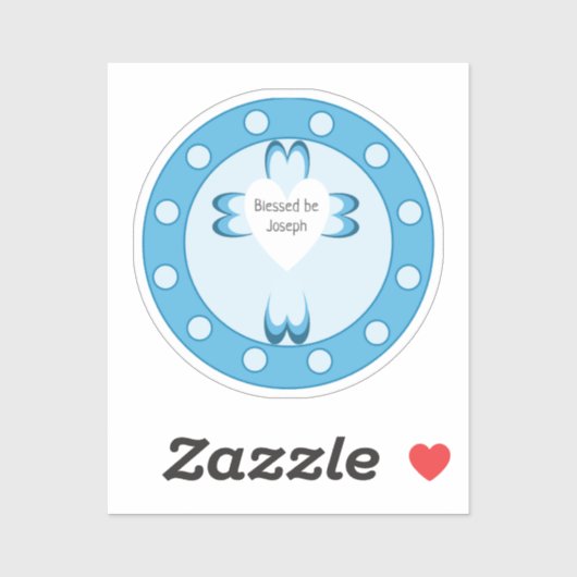 Blauwe doopstickers voor jongens sticker (Vel)