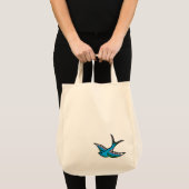 Blauwe doorlooptas tote bag (Voorkant (product))