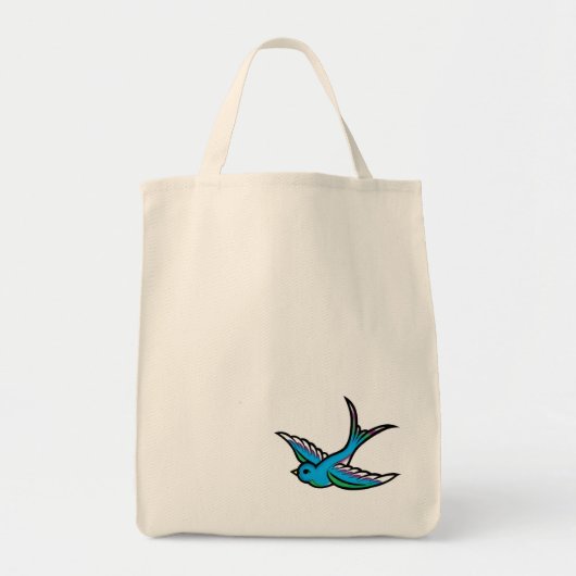 Blauwe doorlooptas tote bag (Voorkant)