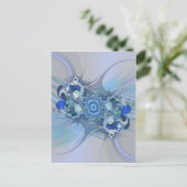 Blauwe doorn briefkaart (Staand voorkant)