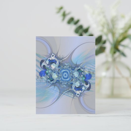 Blauwe doorn briefkaart (Staand voorkant)