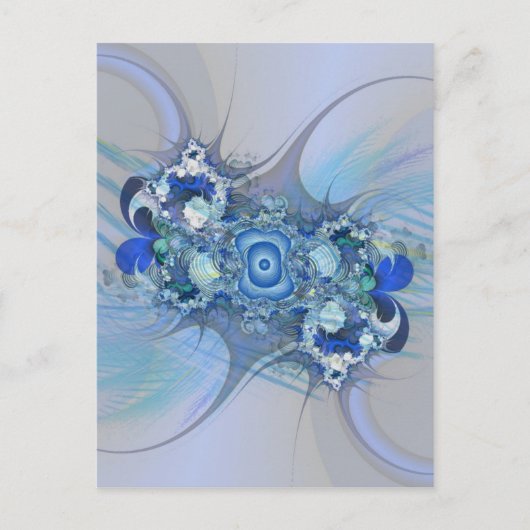 Blauwe doorn briefkaart (Voorkant)