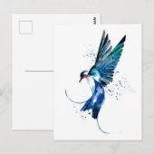 Blauwe doorn briefkaart (Voorkant / Achterkant)