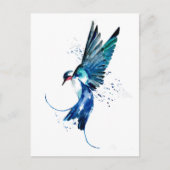 Blauwe doorn briefkaart (Voorkant)