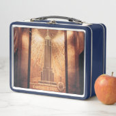 Blauwe doos met Empire State Building Foto (In situ)