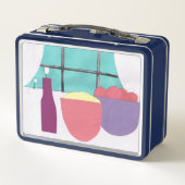 Blauwe doos met keukenontwerp (Achterkant)