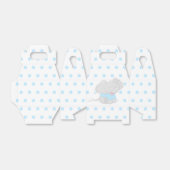 Blauwe doos met olifant Baby shower Bedankdoosjes (Uitgevouwen)