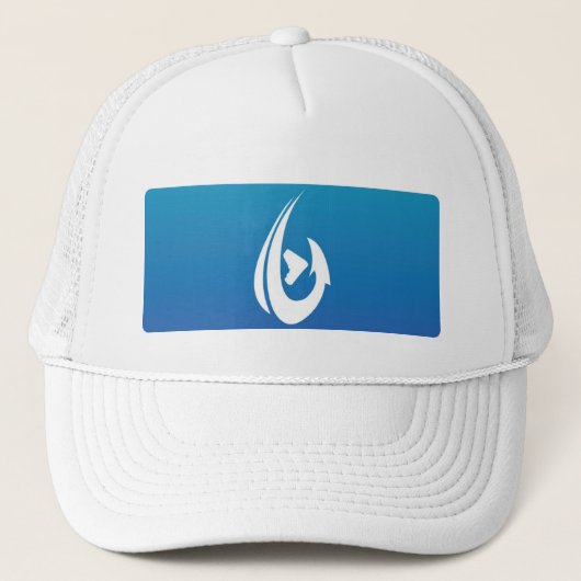 Blauwe doos trucker pet (Voorkant)
