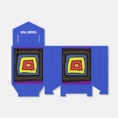 blauwe doos voor dank bedankdoosjes (Uitgevouwen)