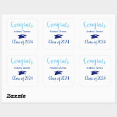 blauwe dop 2023 - Gefeliciteerd Vierkante Sticker (Vel)