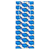 blauwe dopjes met goudbril wijn cadeautas (Achterkant)