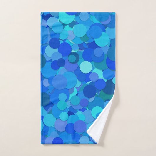 blauwe dot confetti badhanddoekset bad handdoek (Handdoek)