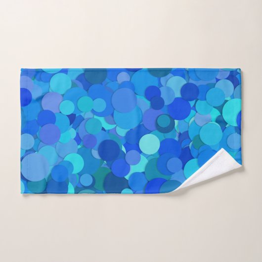 blauwe dot confetti badhanddoekset bad handdoek (Handdoek)
