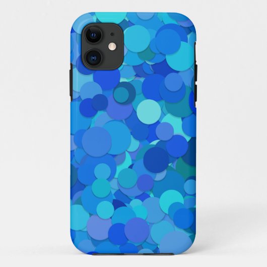 blauwe dot confetti telefooncel Case-Mate iPhone case (Achterkant)