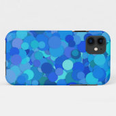 blauwe dot confetti telefooncel Case-Mate iPhone case (Achterkant (horizontaal))