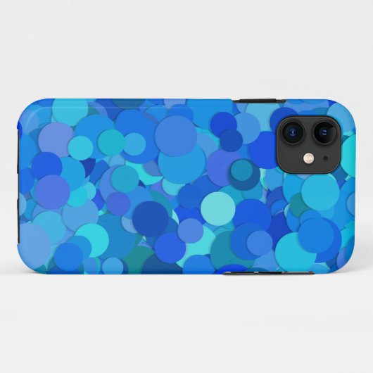 blauwe dot confetti telefooncel Case-Mate iPhone case (Achterkant (horizontaal))