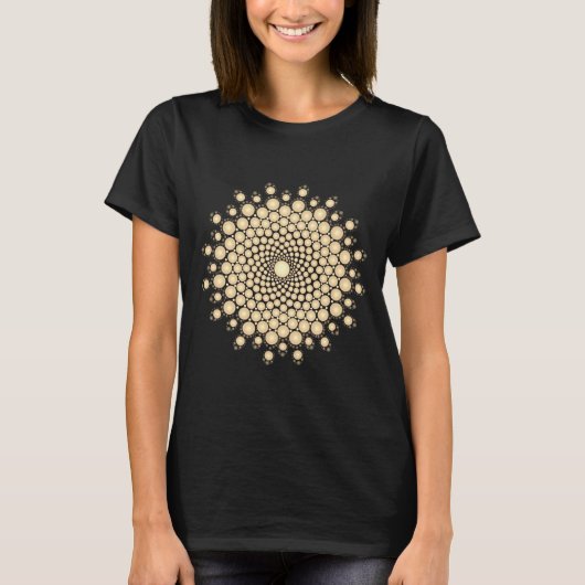 Blauwe Dot Mandala 2 T-shirt (Voorkant)