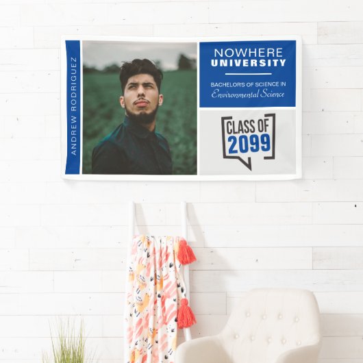 Blauwe dozen en foto-Afstuderen banner (Insitu)