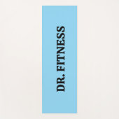 Blauwe "Dr Fitness" Yoga Mat (Voorkant)