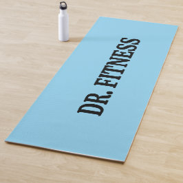 Blauwe "Dr Fitness" Yoga Mat
