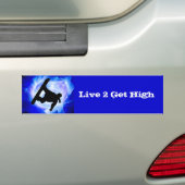 Blauwe Draaikolk Sneeuwstorm Bumpersticker (Op auto)