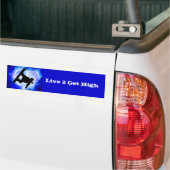Blauwe Draaikolk Sneeuwstorm Bumpersticker (Op Truck)