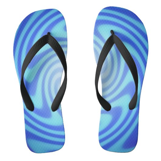 Blauwe Draaikolk Teenslippers (Voetbed)