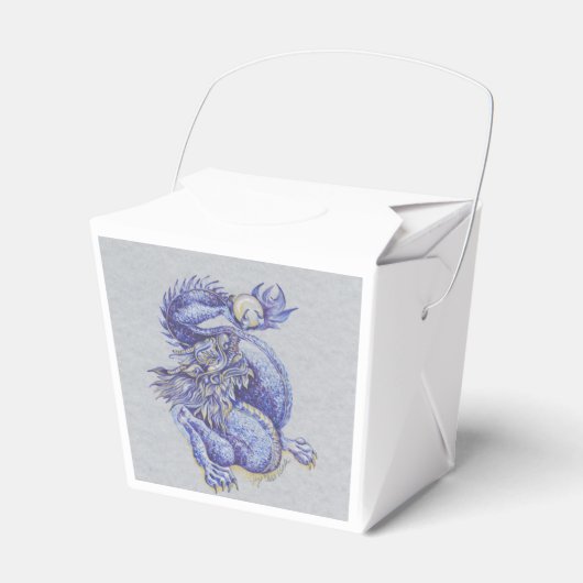 Blauwe draak bedankdoosjes (Voorkant Zijde)