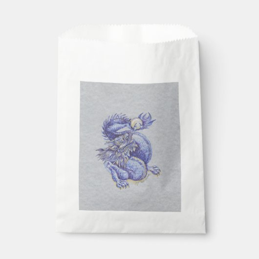 Blauwe draak bedankzakje (Voorkant)