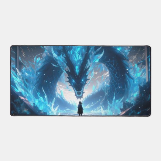 blauwe draak bureaumat (Voorkant)