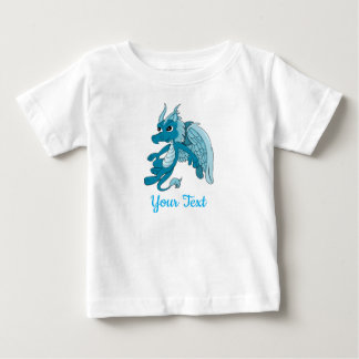 Blauwe Draak Cartoon Baby T-Shirt