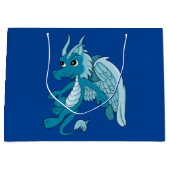 Blauwe Draak Cartoon Groot Cadeauzakje (Voorkant)