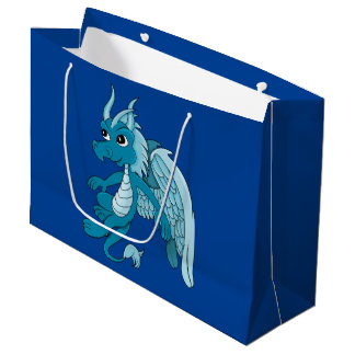 Blauwe Draak Cartoon Groot Cadeauzakje