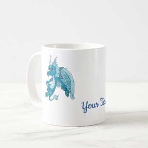 Blauwe Draak Cartoon Koffiemok