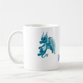 Blauwe Draak Cartoon Koffiemok (Links)