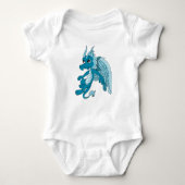 Blauwe Draak Cartoon Romper (Voorkant)