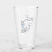 Blauwe Draak Drinkservies Glas (Achterkant)