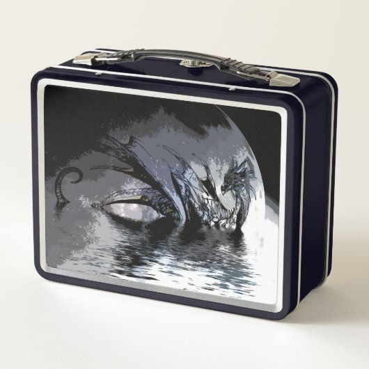 Blauwe draak en bewegingsillustratie (Achterkant)