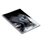 Blauwe draak en bewegingsillustratie notitieboek (Rechterzijde)