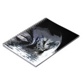 Blauwe draak en bewegingsillustratie notitieboek (Linkerzijde)