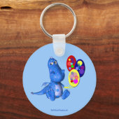 Blauwe draak en luchtballonnen die Sleutelhanger u (Voorkant)