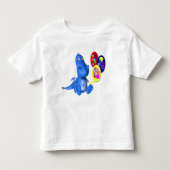Blauwe draak en luchtballonnen kinder shirts (Voorkant)