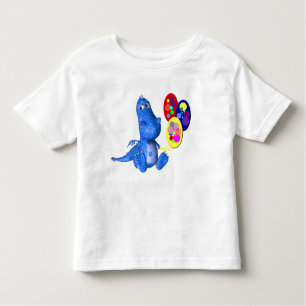 Blauwe draak en luchtballonnen kinder shirts