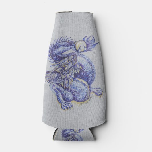 Blauwe draak flesjeskoeler (Voorkant)