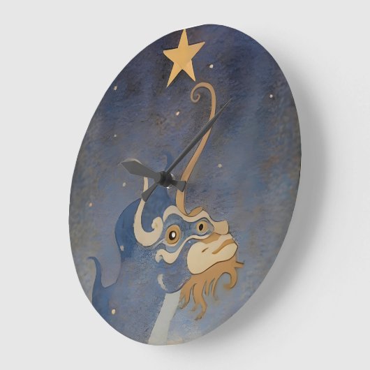 Blauwe draak grote klok (Hoek)