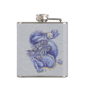 Blauwe draak heupfles (Achterkant)