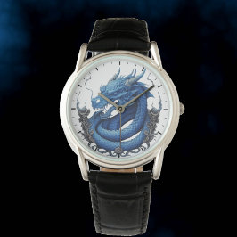 Blauwe Draak Horloge