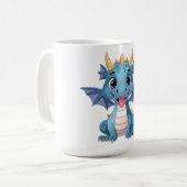 blauwe draak koffiemok (Voorkant links)