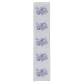 Blauwe Draak Korte Tafelloper (Voorkant)
